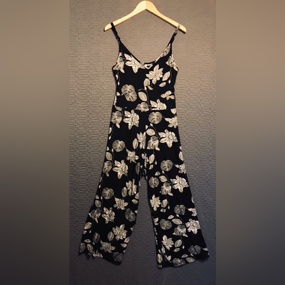 Roxy- Womens Black Floral Print Jumpsuit